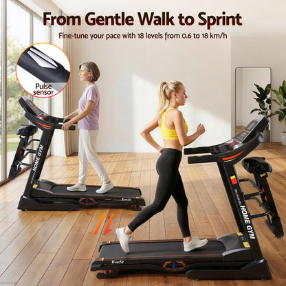 Everfit Treadmill Electric Home Gym Fitness Exercise Machine w/ Massager 480mm.