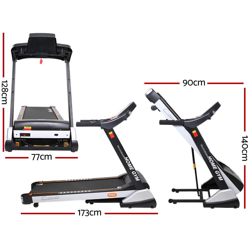 Everfit Treadmill Electric Auto Incline Spring Home Gym Fitness Exercise 480mm.