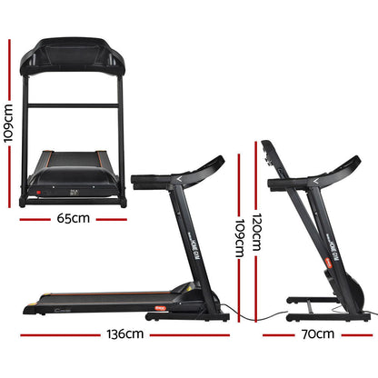 Everfit Treadmill Electric Home Gym Fitness Exercise Machine Foldable 400mm.