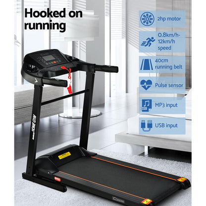 Everfit Treadmill Electric Home Gym Fitness Exercise Machine Foldable 400mm.