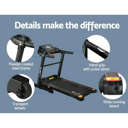 Everfit Treadmill Electric Home Gym Fitness Exercise Machine Foldable 400mm.