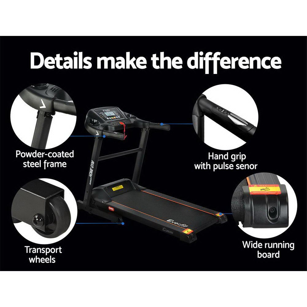 Everfit Treadmill Electric Home Gym Fitness Exercise Machine Foldable 400mm.