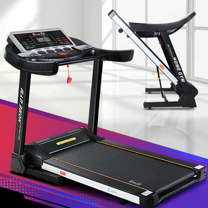 Everfit Treadmill Electric Auto Level Incline Home Gym Fitness Exercise 450mm.