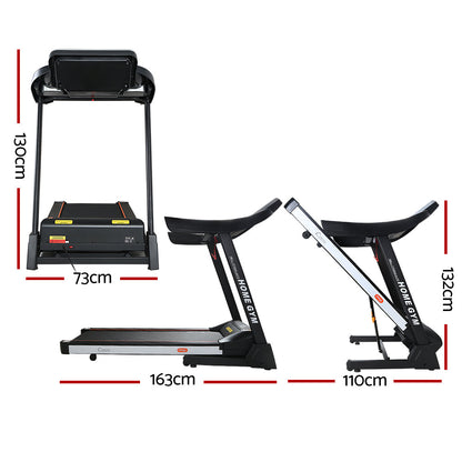 Everfit Treadmill Electric Auto Level Incline Home Gym Fitness Exercise 450mm.