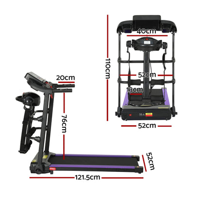 Everfit Treadmill Electric Home Gym Fitness Exercise Machine w/ Massager 400mm.