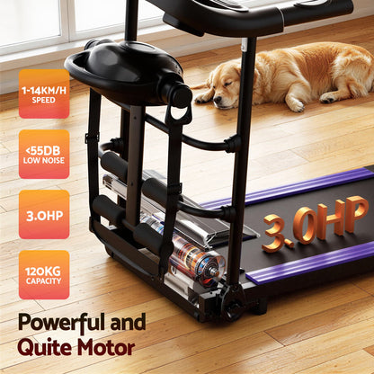 Everfit Treadmill Electric Home Gym Fitness Exercise Machine w/ Massager 400mm.