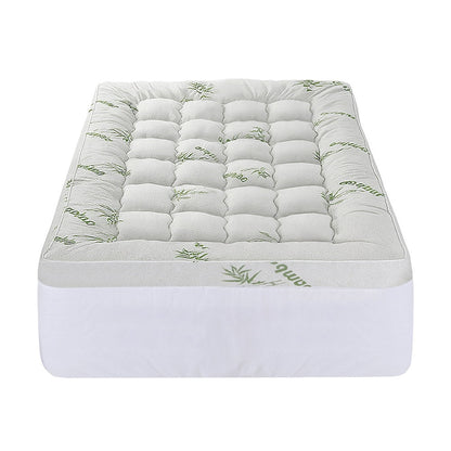 Giselle Bedding 1500GSM Pillowtop Mattress Topper Bamboo Mattress Pad for Back Pain Relief Washable 11cm Thick Bed Cover with 45cm Deep Pocket Single