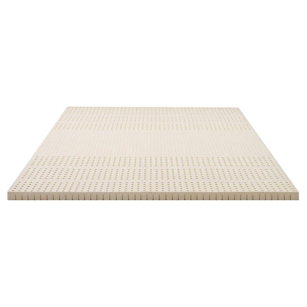 Giselle Bedding Latex Mattress Topper, 5cm Thick Cooling Bed Pad for Side Sleepers Pain Relief, 7 Zone Foldable Mat with Washable Cover for Guest Room Bedroom King.