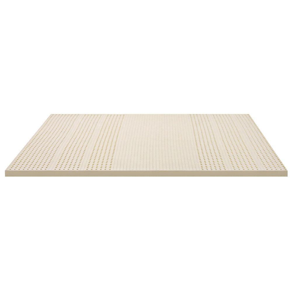 Giselle Bedding Latex Mattress Topper, 5cm Thick Cooling Bed Pad for Side Sleepers Pain Relief, 7 Zone Foldable Mat with Washable Cover for Guest Room Bedroom King.