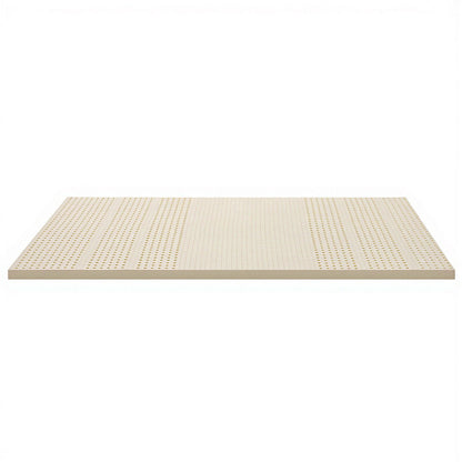 Giselle Bedding Latex Mattress Topper, 5cm Thick Cooling Bed Pad for Side Sleepers Pain Relief, 7 Zone Foldable Mat with Washable Cover for Guest Room Bedroom Single