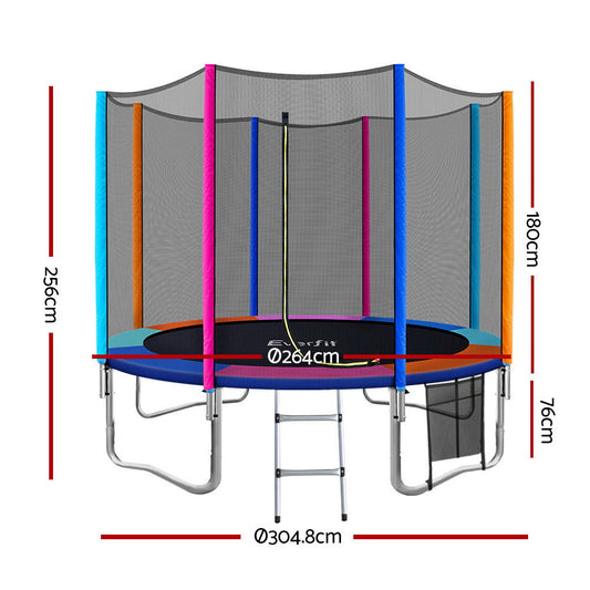 10FT Trampoline Everfit Kids Trampoline Rebounder.