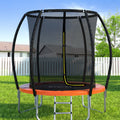 Everfit 6FT Trampoline for Kids w/ Ladder Trampoline Enclosure Safety Net Rebounder Orange.