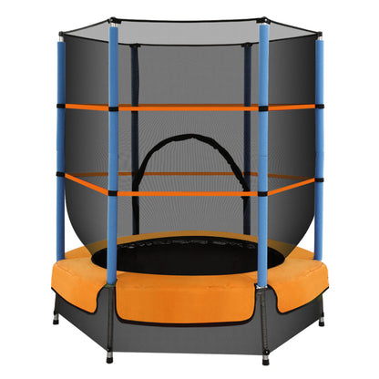 Everfit 4.5FT Trampoline for Kids Trampoline w/ Enclosure Safety Net Rebounder Gift Orange.