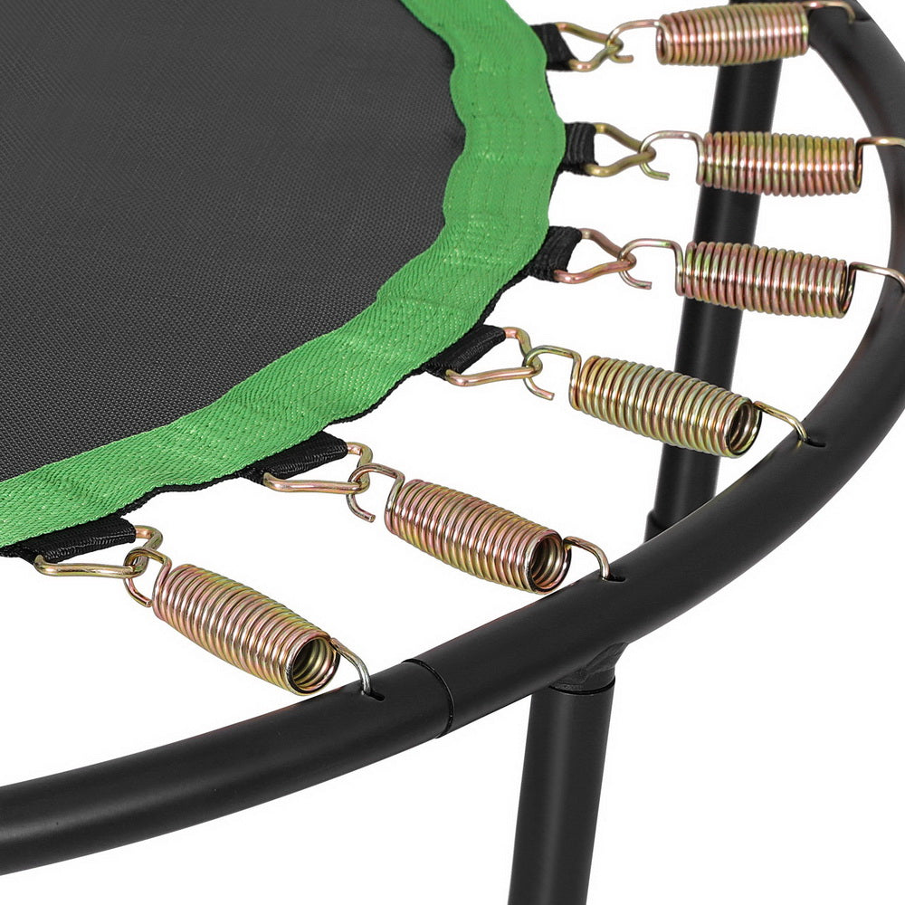 Everfit 48inch Round Fitness Trampoline Rebounder Adjustable Handrail Green.
