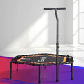 Everfit 51inch Hexagon Fitness Trampoline Rebounder Adjustable Handrail Orange.