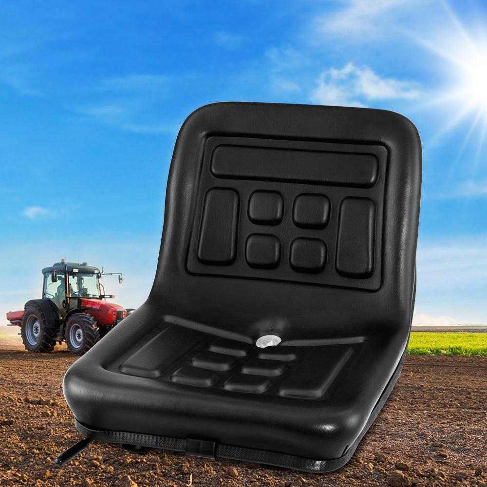 Giantz Tractor Seat Forklift Excavator Universal Suspension Truck Chair PU Leather.