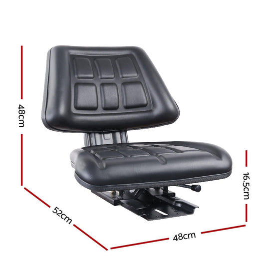 Giantz Tractor Seat Forklift Excavator Truck Universal Replacement PU Chair.