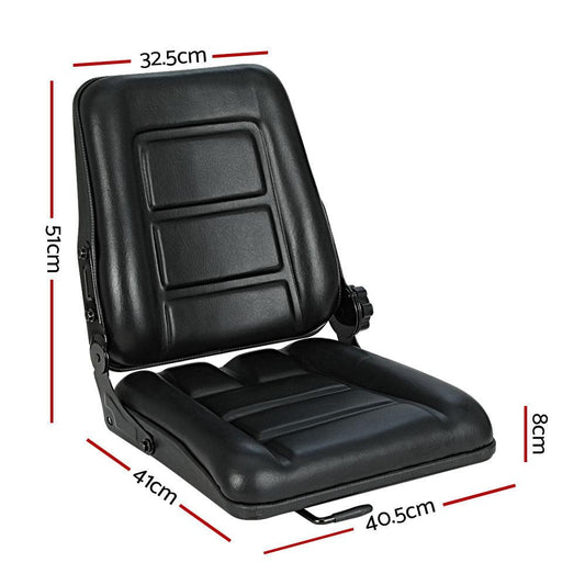 Giantz Tractor Seat Forklift Excavator Truck Backrest Chair Adjustable Universal.