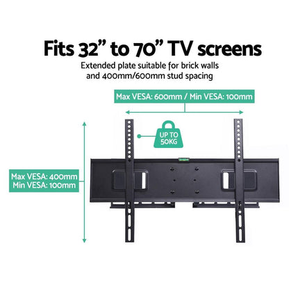 Artiss TV Wall Mount Bracket for 32"-70" LED LCD Full Motion Dual Strong Arms.