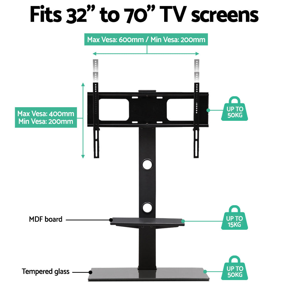 Artiss TV Stand Mount Bracket for 32"-70" LED LCD 2 Tiers Storage Floor Shelf.