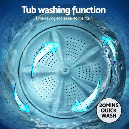 Devanti 6kg Top Load Washing Machine White.