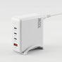 Devanti USB C Charger 100W Fast Charger 4 Port GaN Desktop Station White