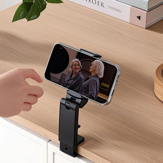Urbanoki Airplane Phone Holder Mount 360Â° Rotation Stand for Travel Desk - Black.