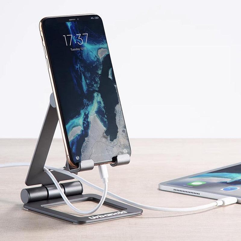 Urbanoki Portable Phone Tablet Stand Dual Folding Desk Travel Cradle Dock.