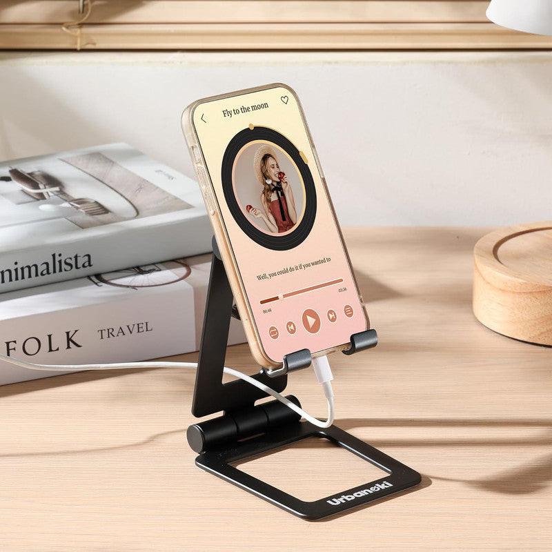 Urbanoki Portable Phone Tablet Stand Dual Folding Desk Travel Cradle Dock.