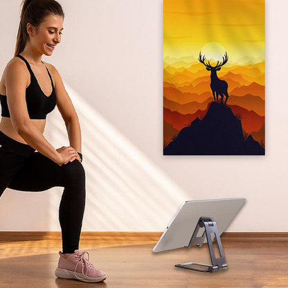 Urbanoki Portable Phone Tablet Stand Dual Folding Desk Travel Cradle Dock.