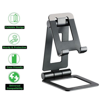 Urbanoki Portable Phone Tablet Stand Dual Folding Desk Travel Cradle Dock.