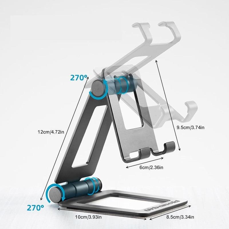 Urbanoki Portable Phone Tablet Stand Dual Folding Desk Travel Cradle Dock.