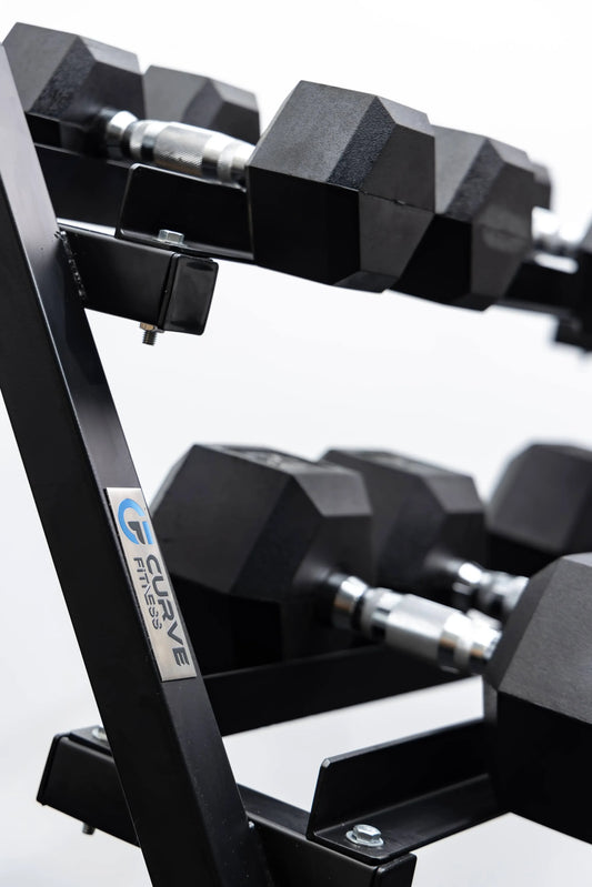 4 Pairs Hex Dumbbells PLUS Dumbbell Rack (100 kg | 5kg-20kg | 1.1m 3-tier Rack)
