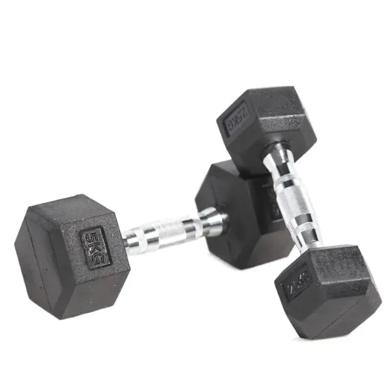 5 Pairs Hex Dumbbells PLUS Dumbbell Rack (150 kg | 5kg-25kg | 1.1m 3-tier Rack)