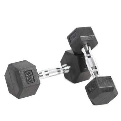 5 Pairs Hex Dumbbells PLUS Dumbbell Rack (150 kg | 5kg-25kg | 1.1m 3-tier Rack)