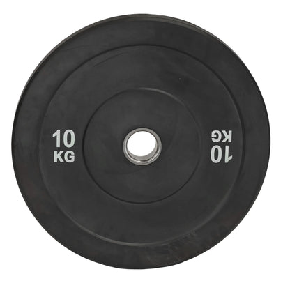 Black Olympic Bumper Plates - 100kg kit PLUS Olympic Barbell (2.2m | 20kg)