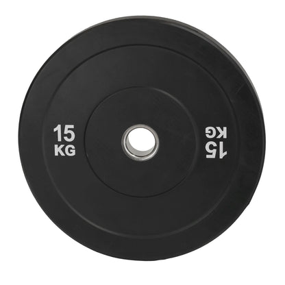 Black Olympic Bumper Plates - 100kg kit PLUS Olympic Barbell (2.2m | 20kg)
