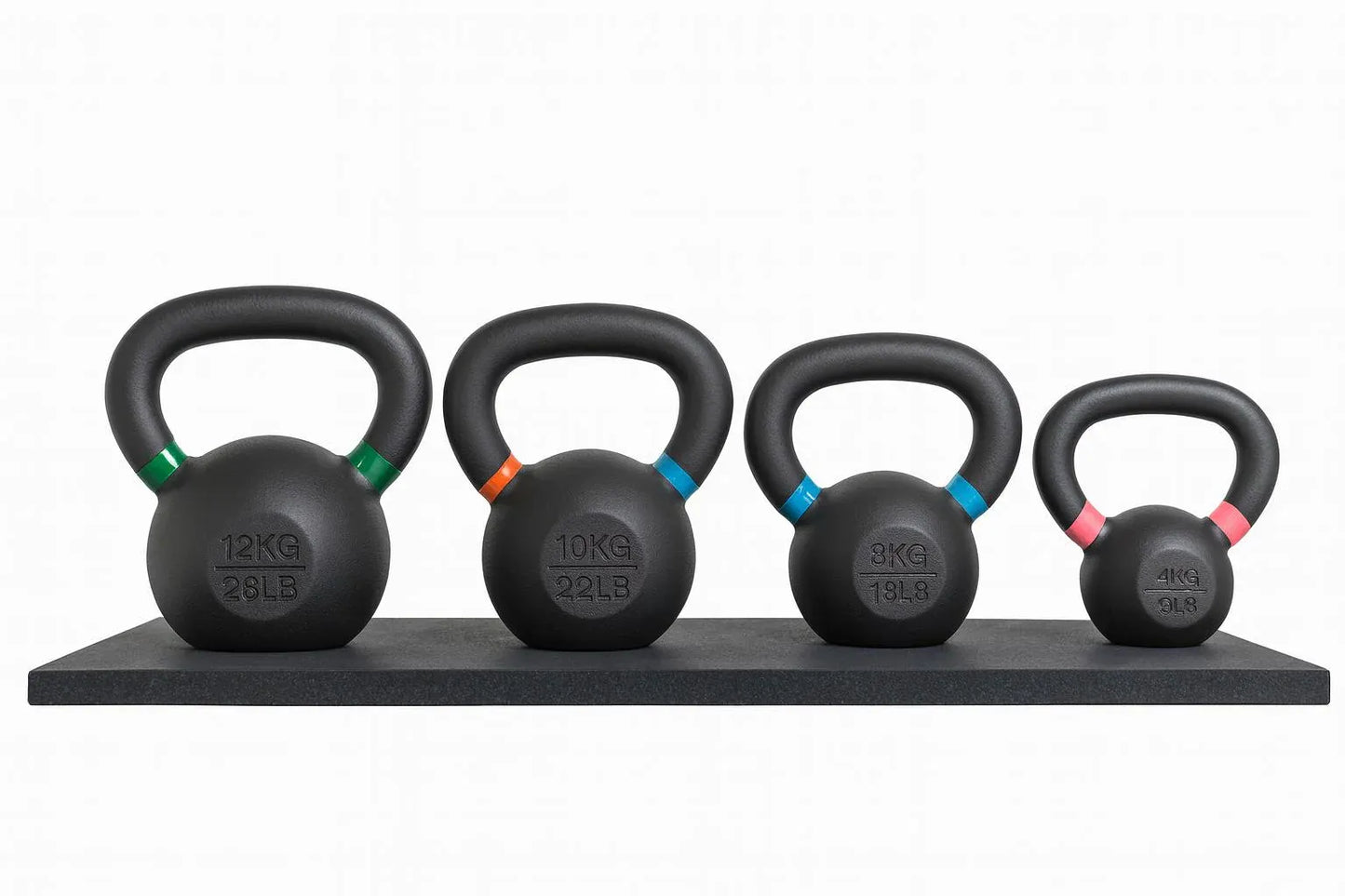 Cast Iron Kettlebells Set 4 - 8/12/16/20/24 Kg (80 Kg total)