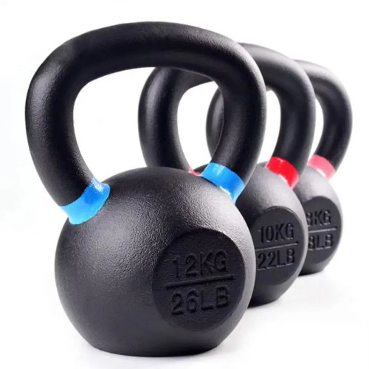 Cast Iron Kettlebells Set 4 - 8/12/16/20/24 Kg (80 Kg total)