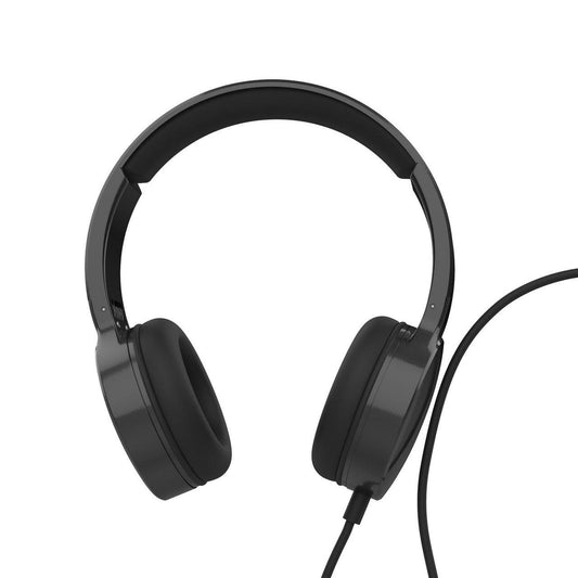 Laser Wired Headphones with 40mm Drivers Black.