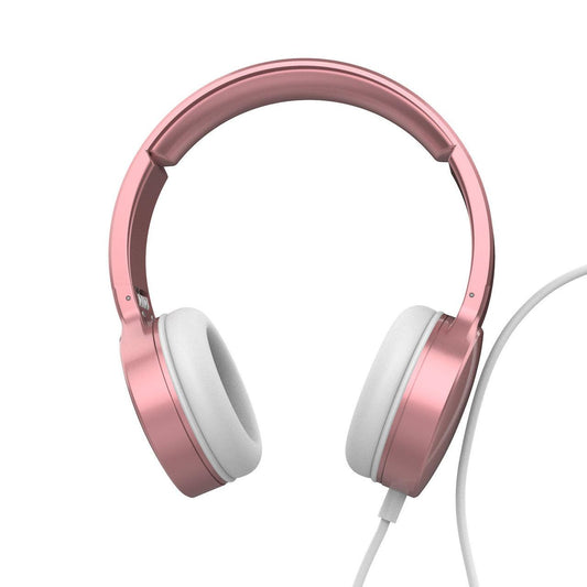 Laser Wired Headphones with 40mm Drivers Rose Gold.