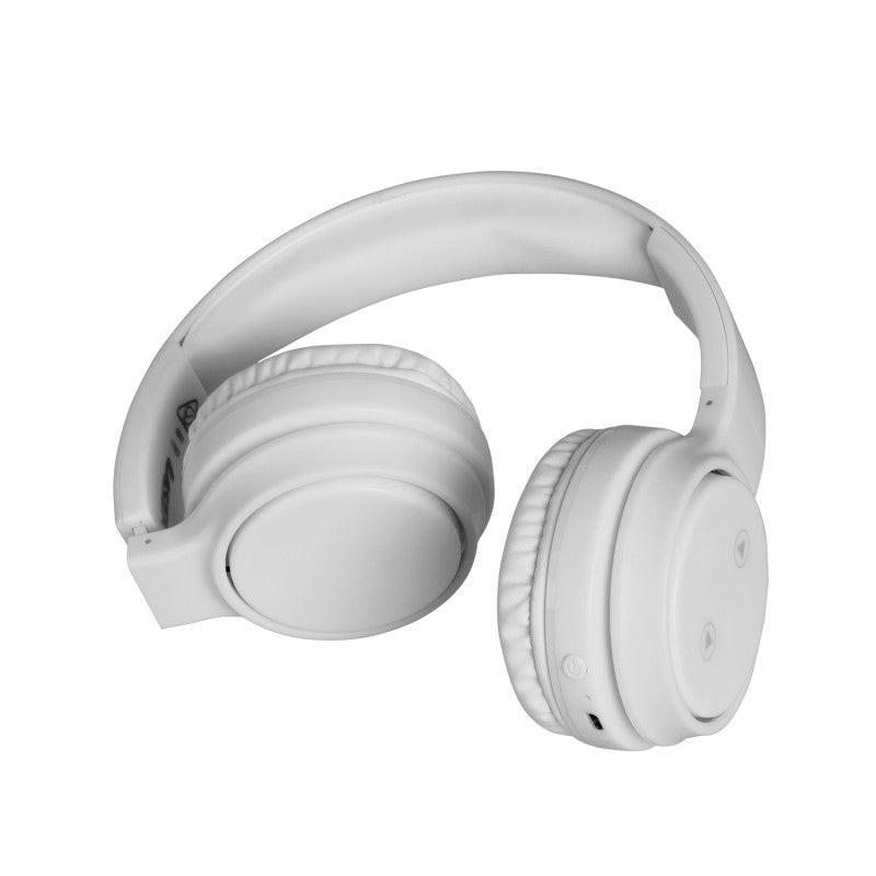 Laser Foldable Bluetooth Headphones with Mic Bright White.