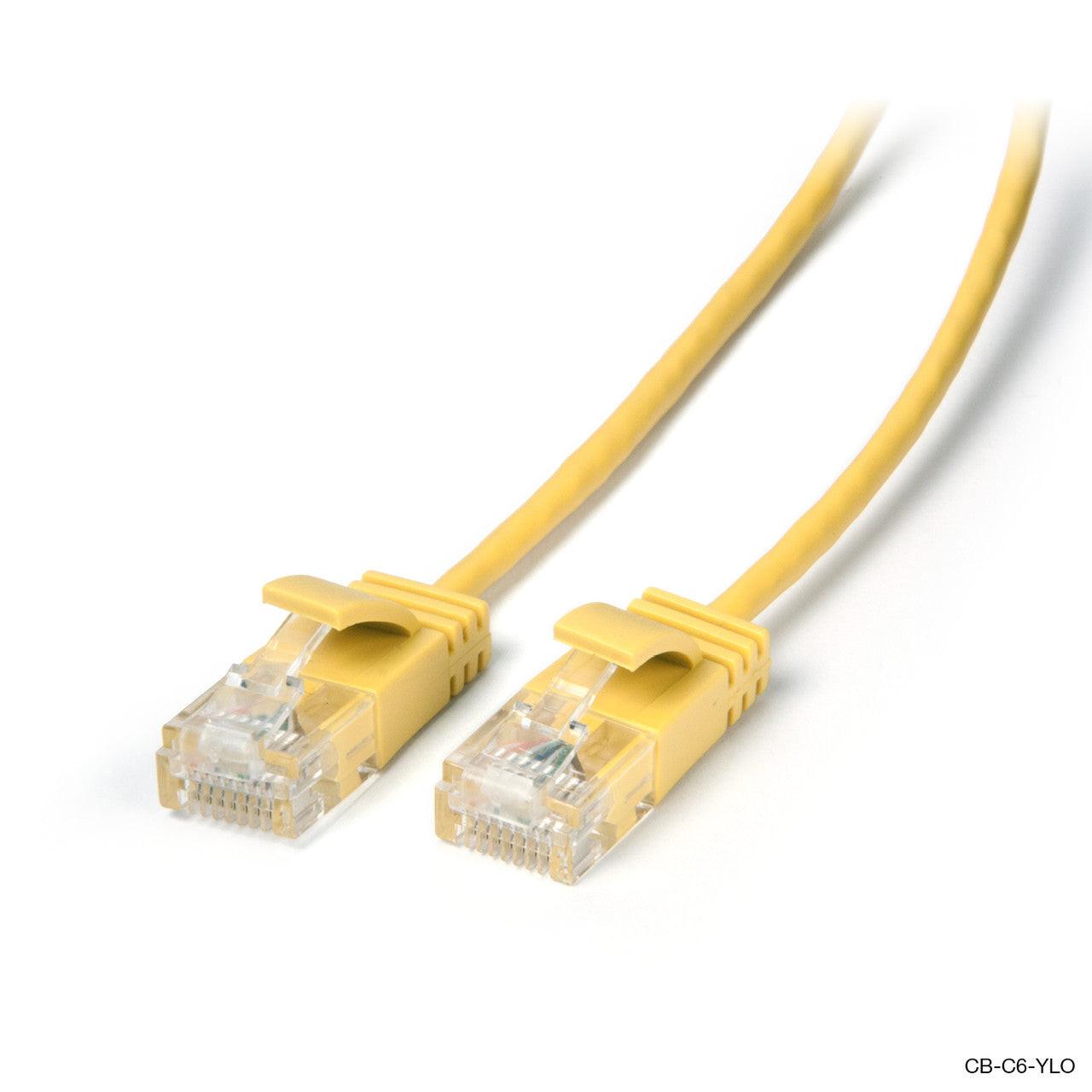 Laser 1m Ultra Slim CAT6 Ethernet Cable - Yellow.