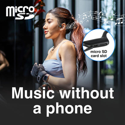 Laser Wireless Open Ear Earphones Black.