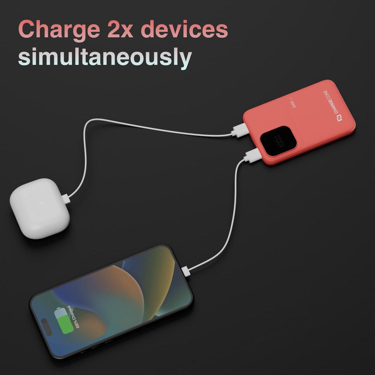 ChargeCore SafeCharge Max 5K - Sunset Coral.