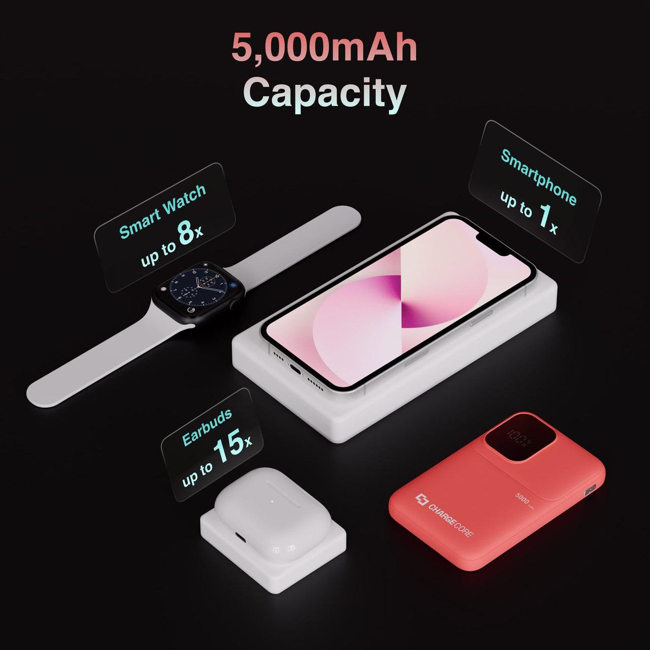 ChargeCore SafeCharge Max 5K - Sunset Coral.