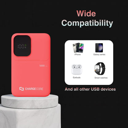 ChargeCore SafeCharge Max 5K - Sunset Coral.