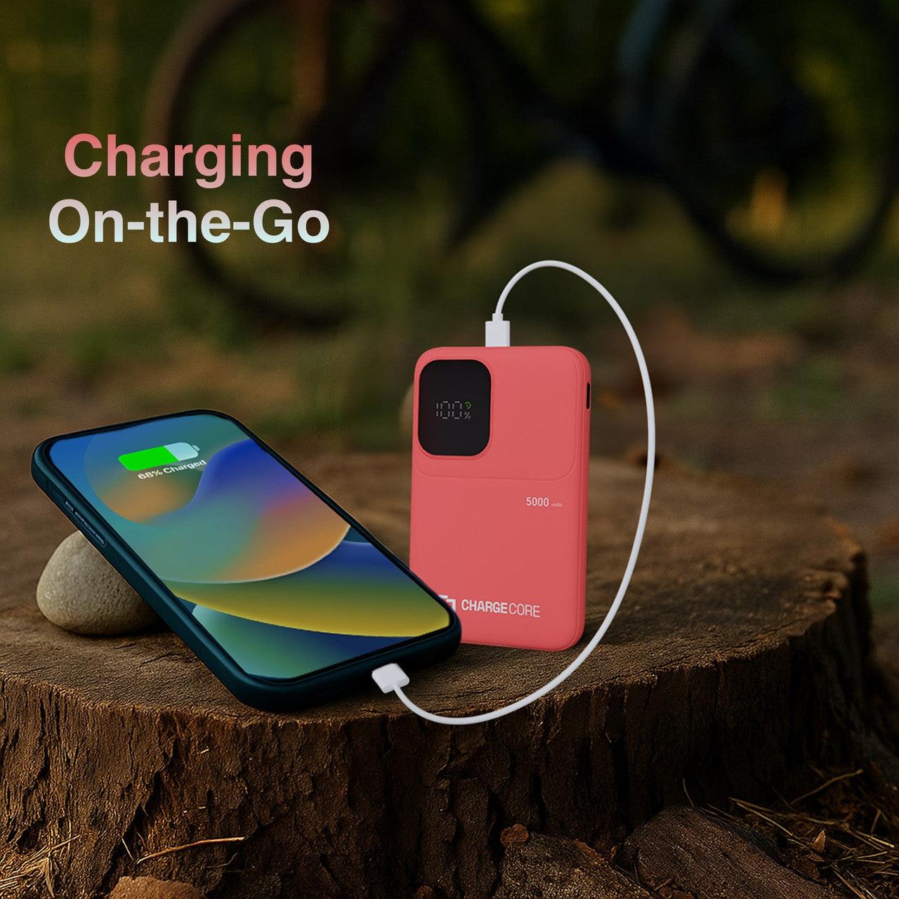 ChargeCore SafeCharge Max 5K - Sunset Coral.