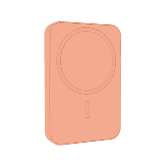 Laser 5000mAh Magnetic Wireless Power Bank Peach.