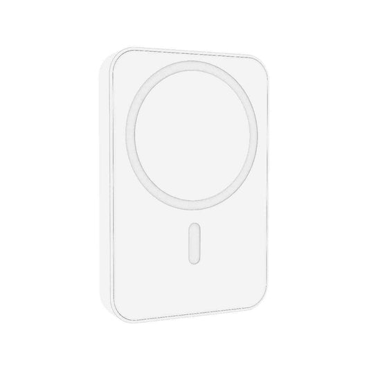 Laser 5000mAh Magnetic Wireless Power Bank White.